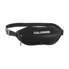 Сумка поясная Salomon, фактура перфорированная, гладкая, черный