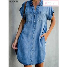 Платье MOOCIE Базовая коллекция, размер 2XL, голубой