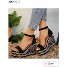 Босоножки MOOCIE, размер Длина стопы 245 мм, черный