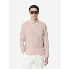 Рубашка LACOSTE Осень-зима 2024, размер T38, рoзовый