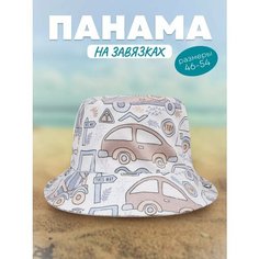 Панама Little Dandy LD6-PNM1-003 для детей, размер 52-54, белый/красный/синий