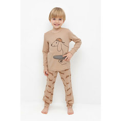 Пижама crockid К 1541/нежный бежевый,таксы, размер 56/104, бежевый