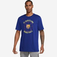 Футболка NIKE Barcelona, размер S, голубой