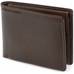 Кошелек Porsche Design, фактура зернистая, коричневый