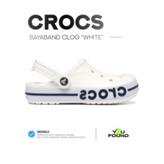 Сабо Crocs Bayaband Clog, размер 38/39 EU, белый