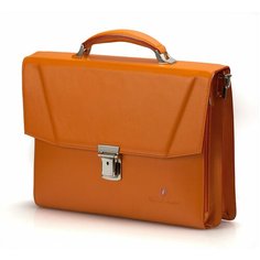 Портфель Tonino Lamborghini, фактура зернистая, orange