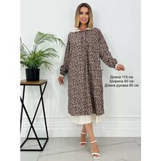 Платье SHAMA STYLE нарядное, размер 46-50, оранжевый, белый
