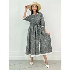 Платье SHAMA STYLE классика, размер 46-50, синий, голубой