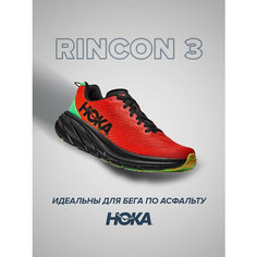 Кроссовки HOKA ONE ONE Rincon 3, полнота D, размер US11.5D/UK11/EU46/JPN29.5, зеленый, желтый, красный, черный