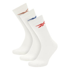 Носки Reebok Essential Crew, комплект, 3 пары, размер 43/45 EU, белый