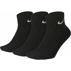 Носки NIKE CUSHION 3 PAIR SOCKS, комплект, 3 пары, размер S INT, черный