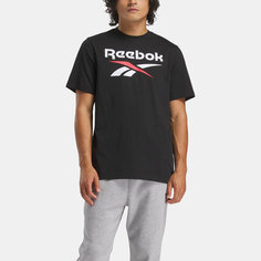 Футболка Reebok IDENTITY BIG LOGO, размер XXL INT, черный/белый/красный