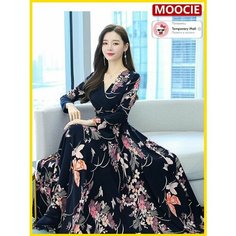 Платье MOOCIE Весна-лето 2018, размер 2X, бежево-розовый