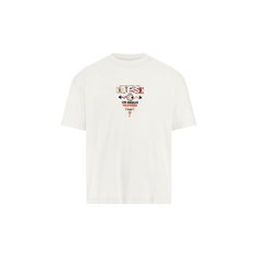Футболка GUESS SS CN ABSTRACT GUESS TRIANGLE, размер XL, белый