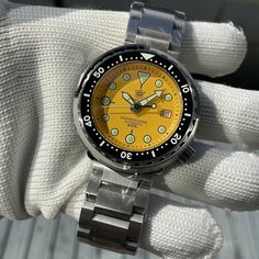 Наручные часы Steeldive, желтый, серебряный