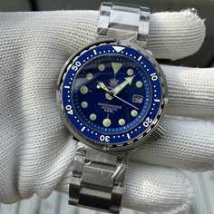 Наручные часы Steeldive, синий, серебряный