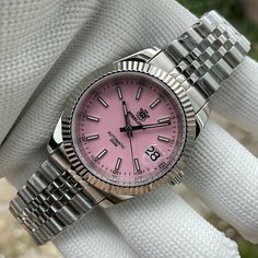Наручные часы Steeldive, розовый, серебряный
