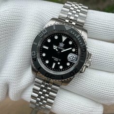 Наручные часы Steeldive, черный, серебряный