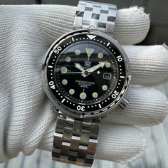 Наручные часы Steeldive, серебряный, черный
