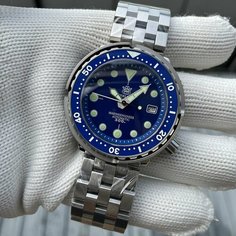 Наручные часы Steeldive, синий, серебряный
