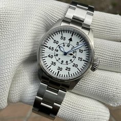 Наручные часы Steeldive, белый, серебряный