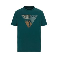 Футболка GUESS SS CN Guess Triangle Tee, размер L, темно-бирюзовый