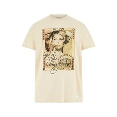 Футболка GUESS, размер XL, кремовый/бежевый
