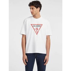 Футболка GUESS SS CN Flower Embro Tee, размер XXL, белый
