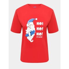 Футболка JUST CLOTHES, размер XS, красный/белый