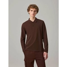 Поло JUST CLOTHES, размер S, коричневый