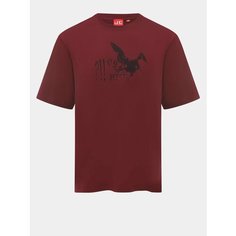 Футболка JUST CLOTHES, размер 48, бордовый