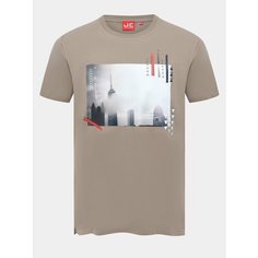 Футболка JUST CLOTHES, размер 48, коричневый