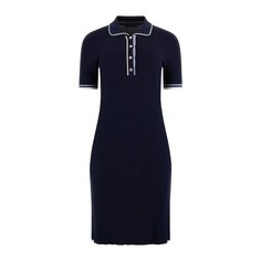 Платье GUESS Thalia Polo Neck SS Dress Swtr, , размер XS, синий