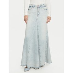 Юбка GUESS PANELED MAXI SKIRT, , размер 30, серый