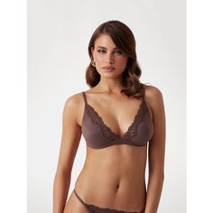 Бюстгальтер GUESS Eveline Triangle, размер L, коричневый