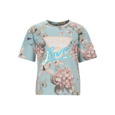 Футболка GUESS SS T-SHIRT, размер 7 лет, голубой