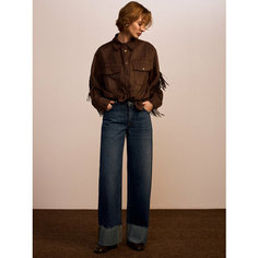 Джинсы широкие Zarina wide leg, размер XL (RU 50)/170, темный индиго