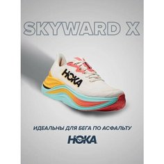 Кроссовки HOKA ONE ONE Skyward X, полнота B, размер US6.5B/UK5/EU38/JPN23.5, бело-желтый