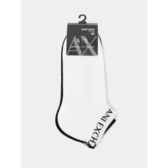 Носки Armani Exchange, комплект, 2 пары, размер S/M, черно-белый