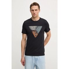 Футболка GUESS SS CN Guess Triangle Tee, размер M, черный