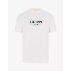 Футболка GUESS SS CN Guess Box Tee, размер M, белый