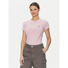 Футболка GUESS SS CN Mini Triangle Tee, размер XL, фиолетовый