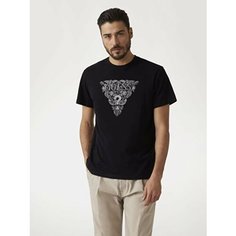 Футболка GUESS SS CN Flower Embro Tee, размер L, черный