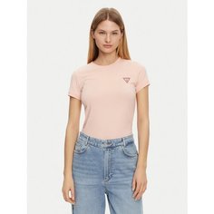 Футболка GUESS SS CN Mini Triangle Tee, размер S, розовый1
