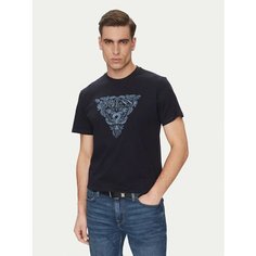 Футболка GUESS SS CN Flower Embro Tee, размер L, синий