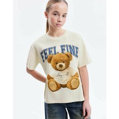Футболка Gloria Jeans, размер L/170 (48), молочный