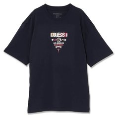 Футболка GUESS SS CN ABSTRACT GUESS TRIANGLE, размер M, синий