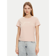 Футболка GUESS Lucia SS T-shirt Round Neck, размер L, розовый