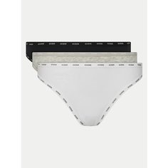 Трусы GUESS, комплект из 3 шт., размер S, черный/серый
