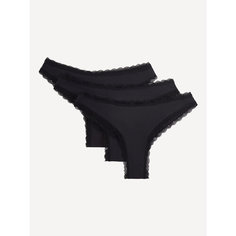 Трусы GUESS, комплект из 3 шт., размер L, черный